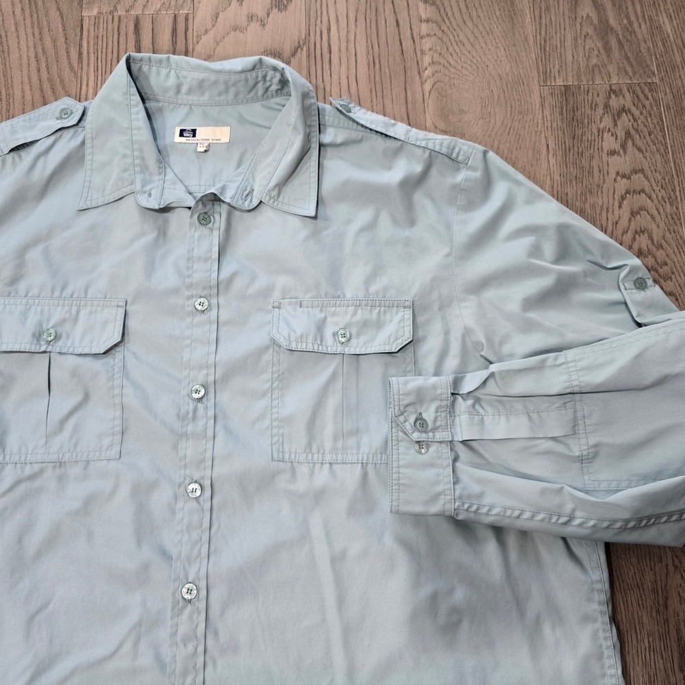 Tilley Endurables Blue Safari Shirt Mens 3XLT Long Sleeve Roll Tab Canada